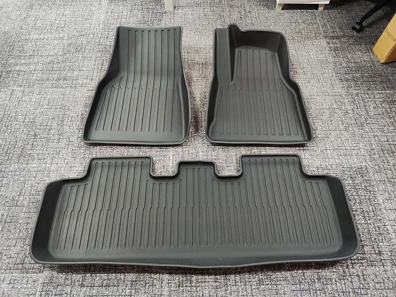 TPE 3D Tesla Floor Mats Model 3 2017-2023; Model Y 2021-2023