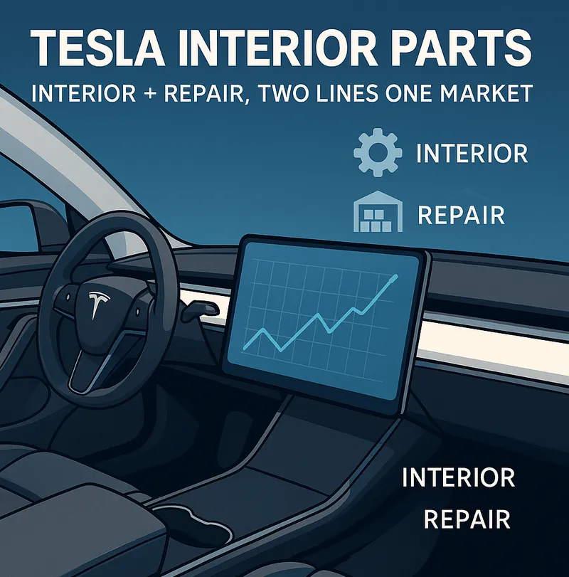 Tesla Interior Parts – Why Distributors Must Run A Dual-Line Aftermarket Strategy