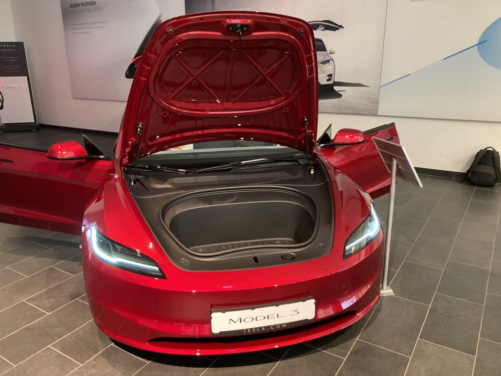 Tesla Highland Model 3 Trunk And Frunk Specs Revealed